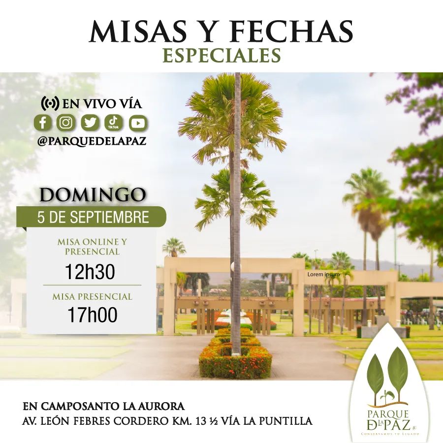 Misas y fechas especiales